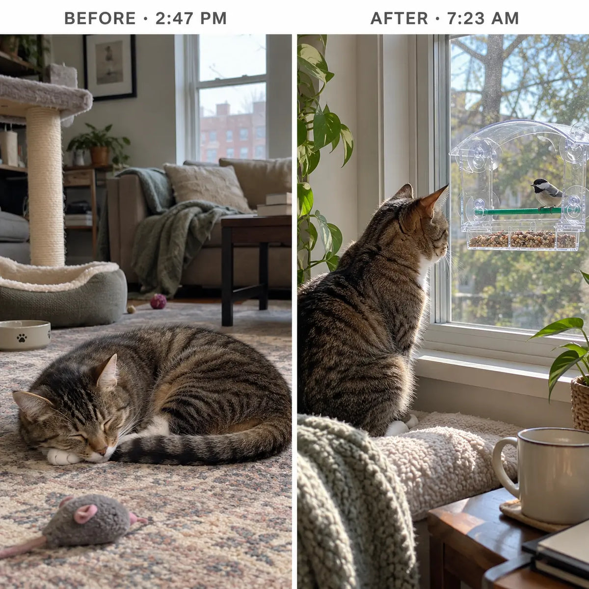 I Felt Guilty Leaving My Cat Alone All Day. Then I Noticed Something at the Window.