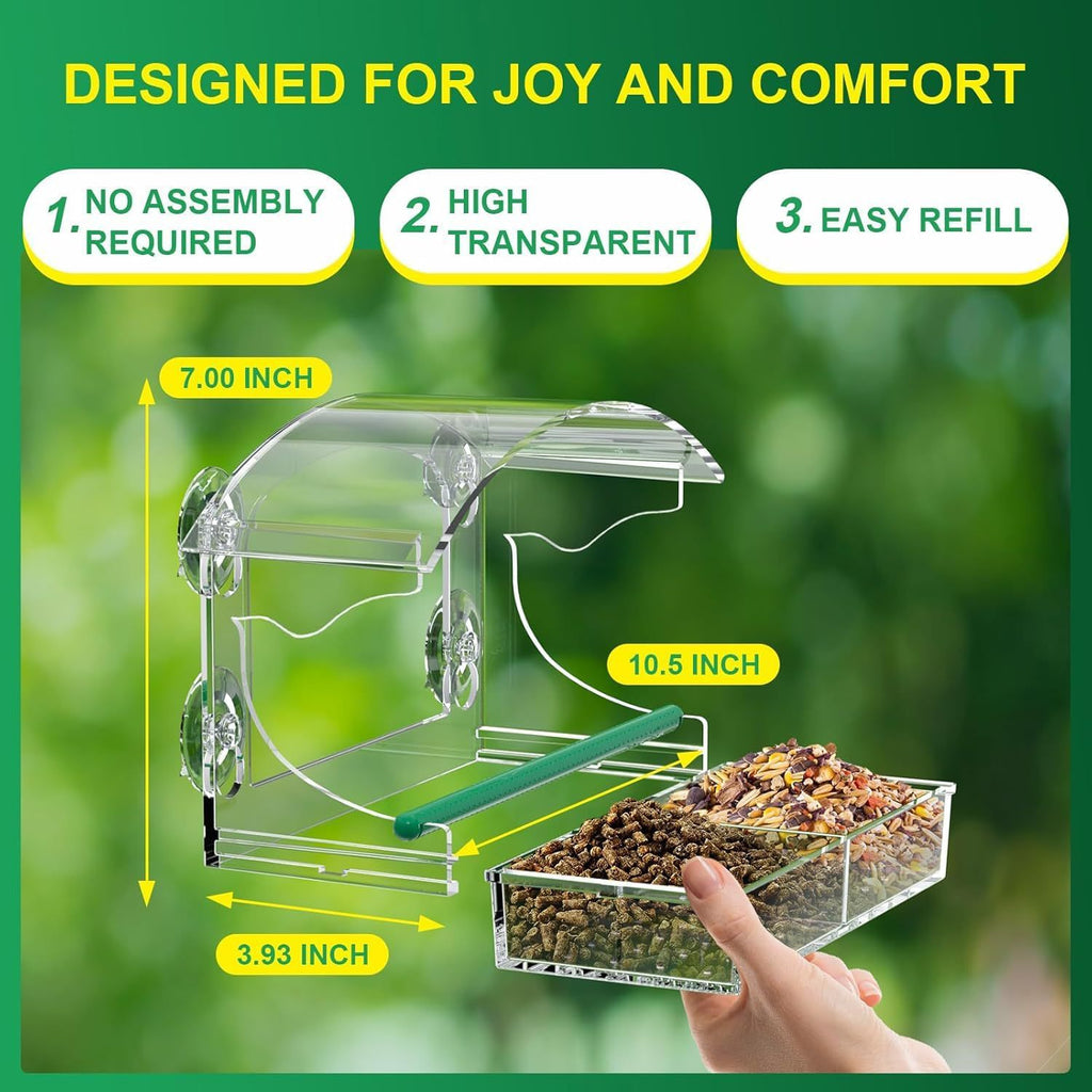 Hanging Transparent Acrylic Bird Feeder