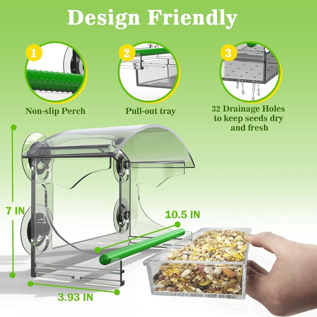 Hanging Transparent Acrylic Bird Feeder
